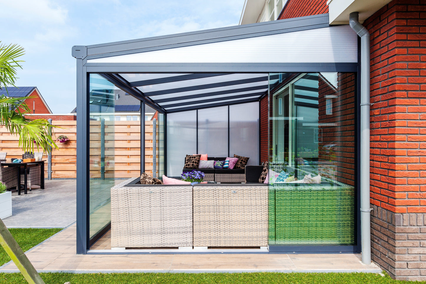 Deponti Nebbiolo Aluminium Veranda Canopy 4040mm x 3000mm