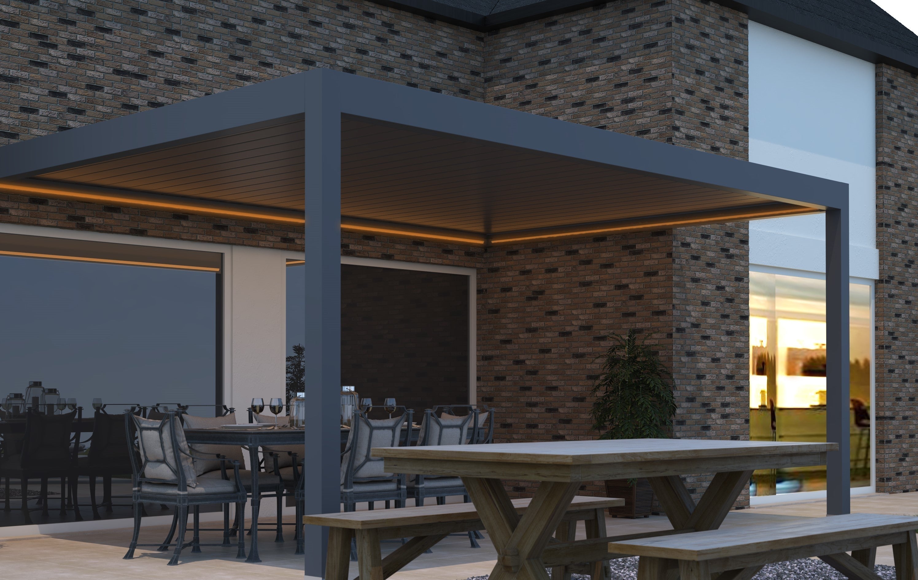 Deponti Pinela Aluminium Electric Louvered Veranda