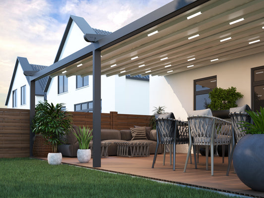 Deponti Verdeca Aluminium Veranda Canopy 4000mm x 3000mm