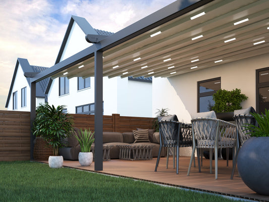 Deponti Verdeca Aluminium Veranda Canopy 4000mm x 3500mm