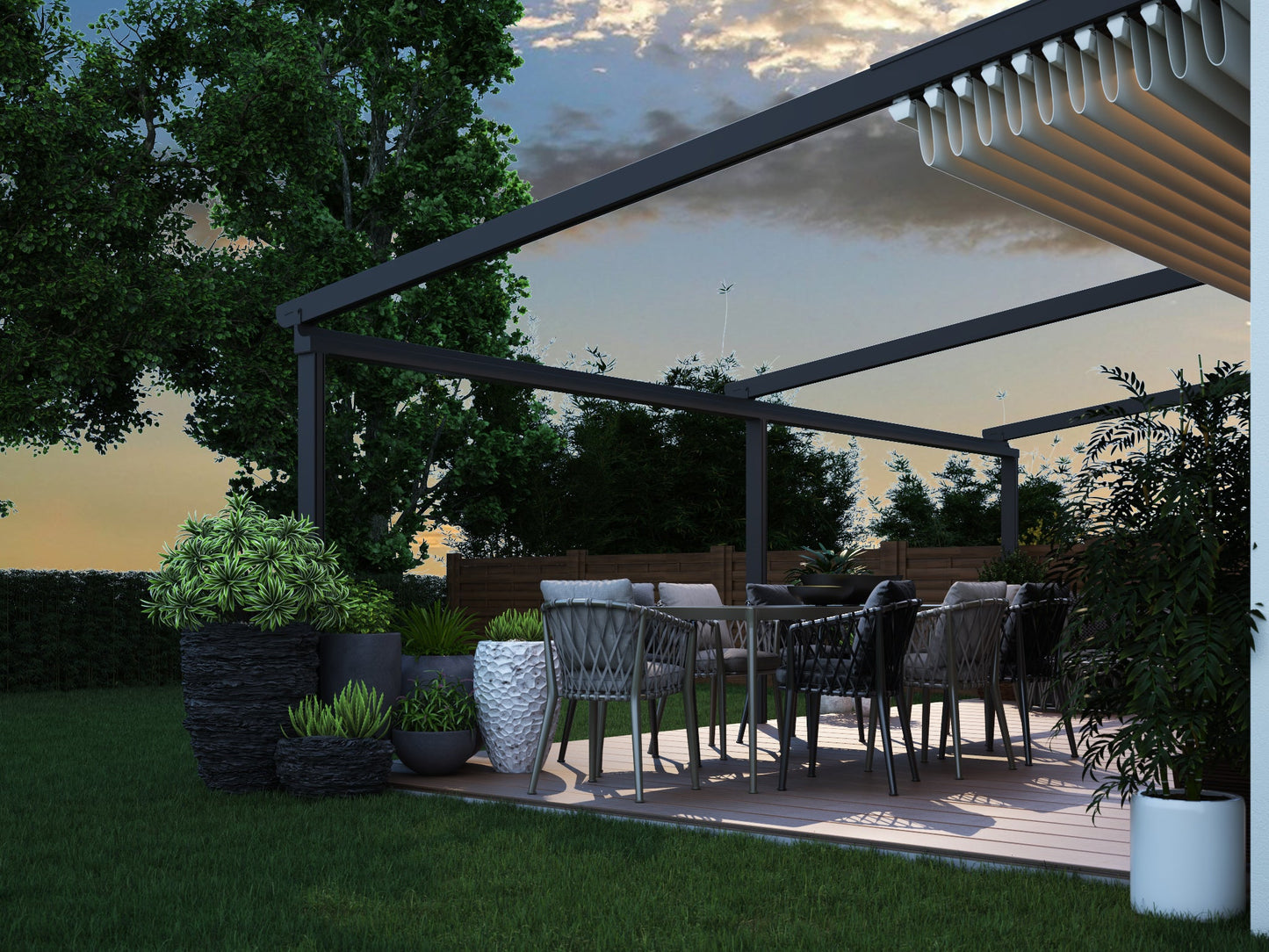 Deponti Verdeca Aluminium Veranda Canopy 4000mm x 3500mm