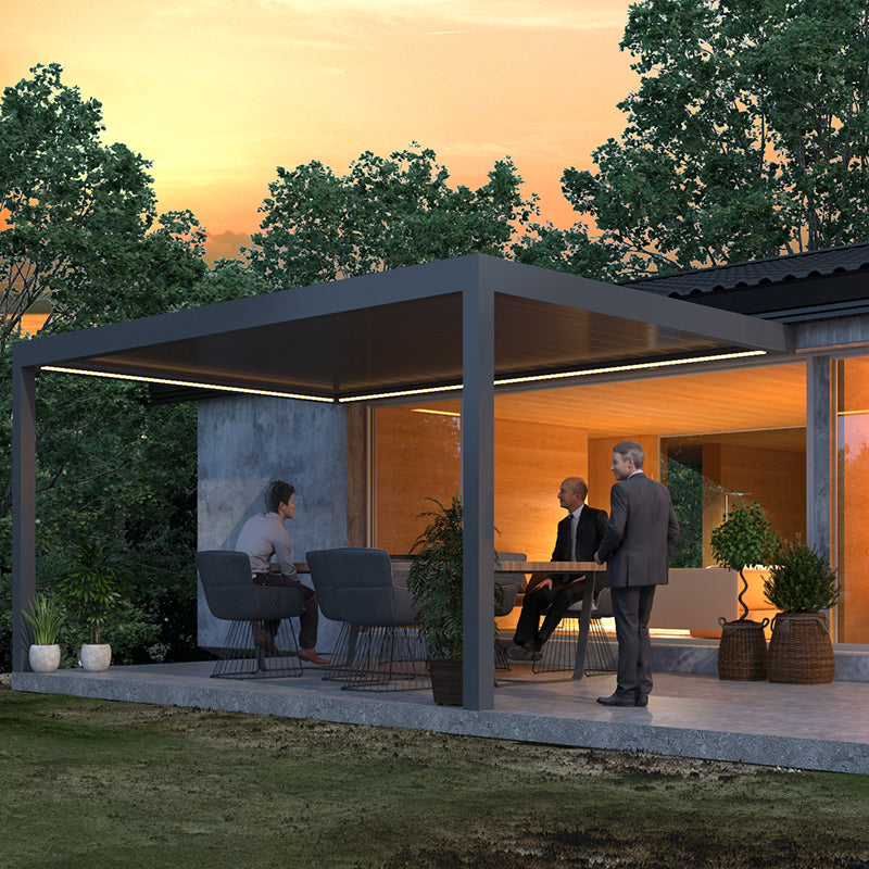 Deponti Pinela Deluxe Aluminium Electric Retractable Veranda 4000mm x 6070mm
